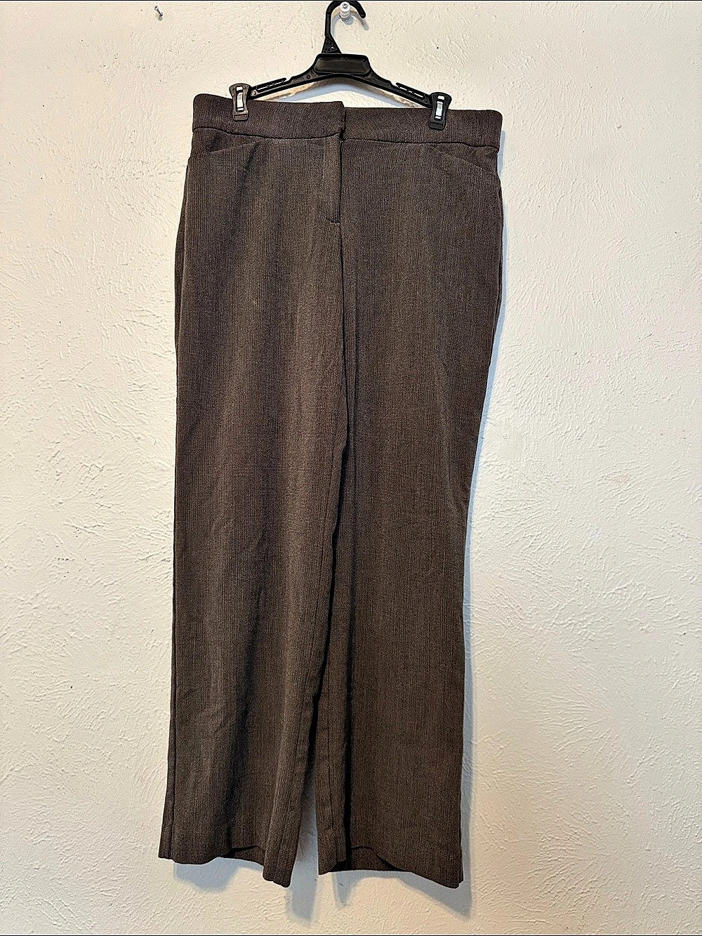 Dana Buchman Wide Leg Houndstooth Pants in Brown Size 10 Like New
